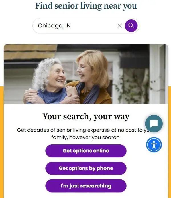 Example of Clear CTA as seen on A Place For Mom Official Website.